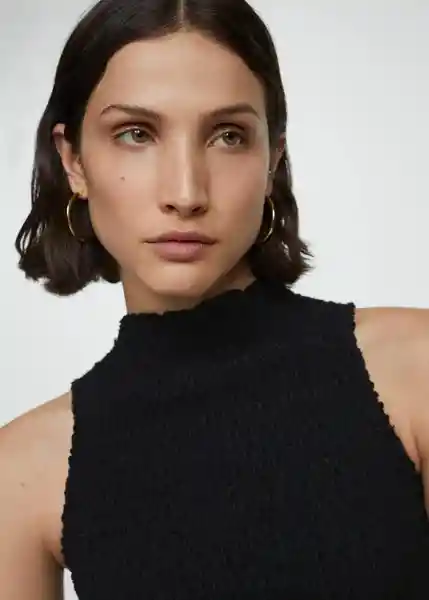 Top Acai Negro Talla S Mujer Mango