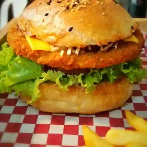 Hamburguesa de Pollo en Combo