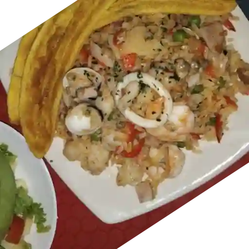 Combo arroz de mariscos