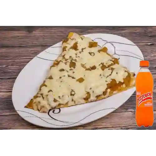 Combo Porción Pizza Hawaiana + Naranja Postobon 400 ml