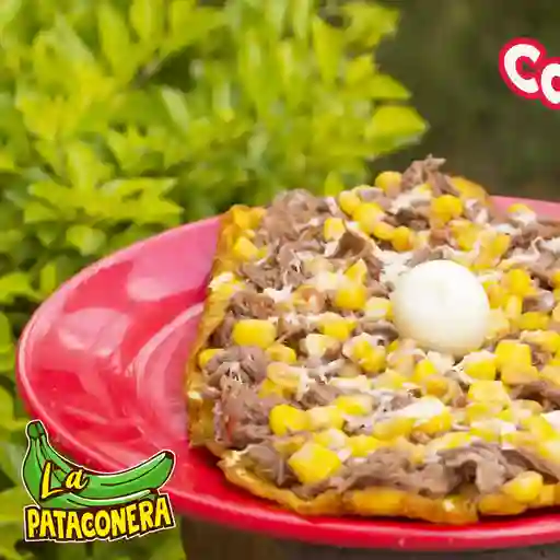 Patacón con Carne