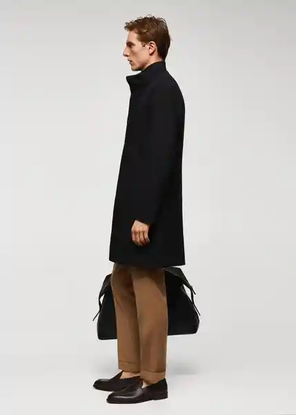 Abrigo Funnel Negro Talla L Hombre Mango