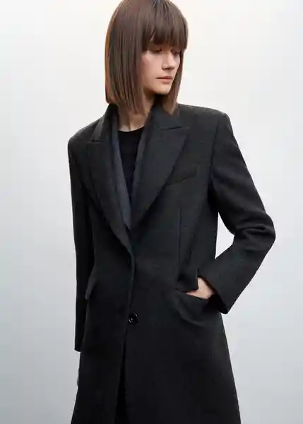 Abrigo Show Gris Oscuro Vigoré Talla 24 Mujer Mango