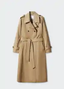 Abrigo Trench Angela Camel Talla 28 Mujer Mango