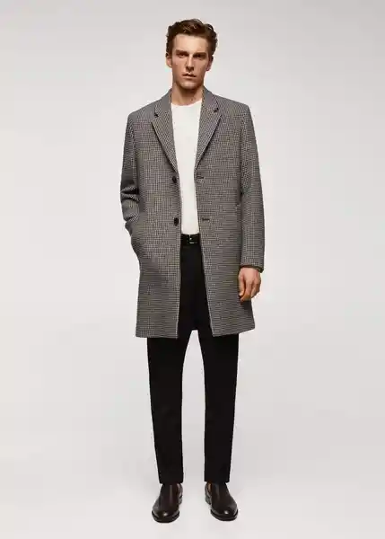 Abrigo Utah Negro Talla L Hombre Mango