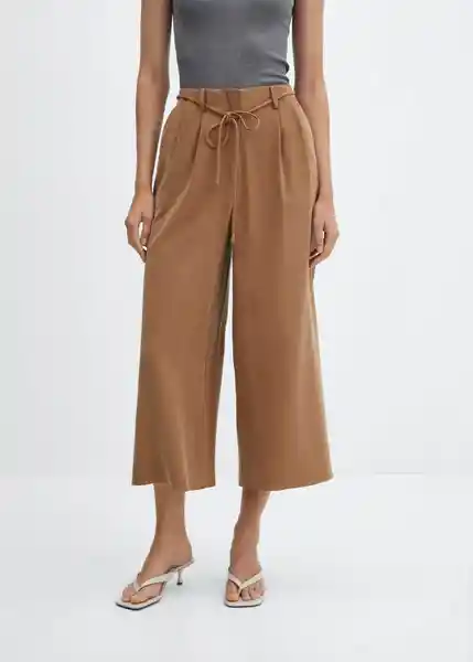 Pantalón Ali-H Marrón Talla L Mujer Mango