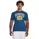 Under Armour Camiseta Ua Collegiate Crest Ss Azul Talla LG