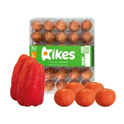 Combo Kikes Amor Que Alimenta Huevos AA Rojos L + Pimentón Rojo