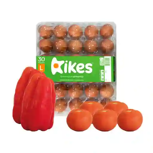 Combo Kikes Amor Que Alimenta Huevos AA Rojos L + Pimentón Rojo