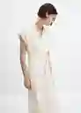 Vestido Ali-W Off White Talla M Mujer Mango