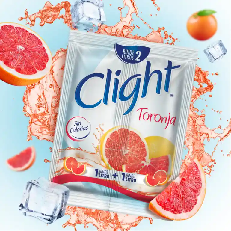 Clight Bebida en Polvo Sin Calorías Sabor a Toronja 14 g