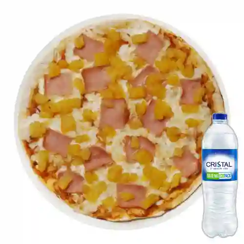 Combo Pizza Hawaiana + Cristal Sin Gas 600 ml