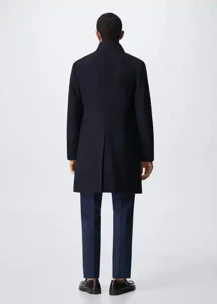 Abrigo Funnel Navy Talla M Hombre Mango