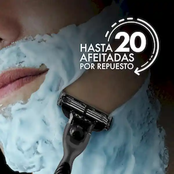 Gillette Máquina de Afeitar Mach3 Carbono 12 Repuestos