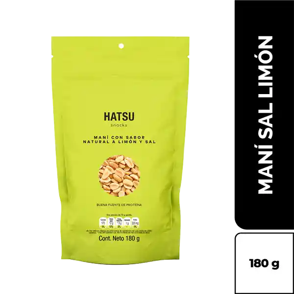 Hatsu Maní con Sabor Sal Natural a Limón y Sal