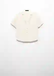 Camisa Moma Blanco Talla L Mujer Mango