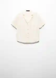 Camisa Moma Blanco Talla L Mujer Mango
