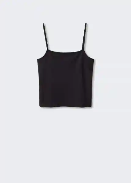 Top Mate Negro Talla M Mujer Mango