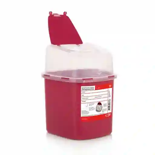 Estra Recipiente Residuos Corto Punsantes Rojo 2.8 L