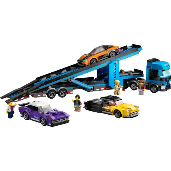 Lego Set de Construcción Camión de Transporte Con Deportivos