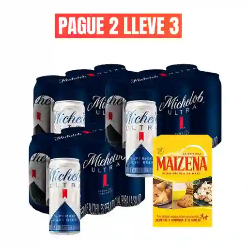 Combo 2 x 3 Cerveza Michelob Ultra 300 mL 6 Und+ Maizena 90 g