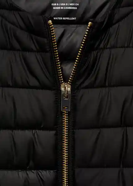 Abrigo Anorak Blandi Negro Talla S Mujer Mango
