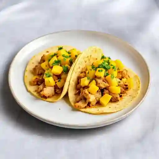 Tacos con ceviche de mango