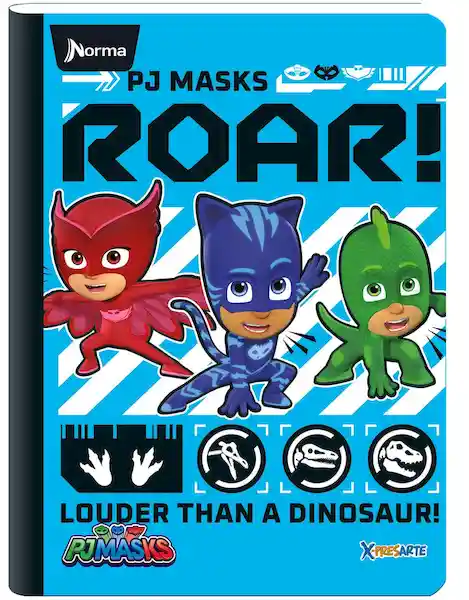 Norma Cuaderno Cuadriculado Cosido pj Mask Roar