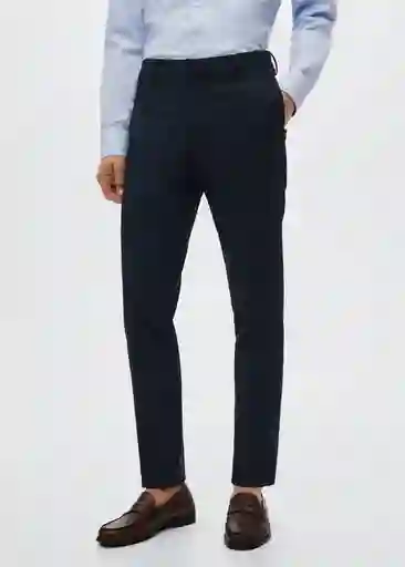 Pantalón Paulo Navy Talla 40 Hombre Mango