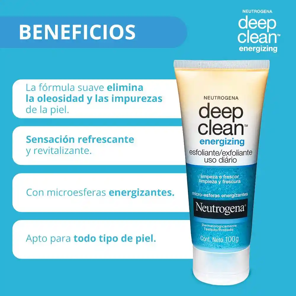 Deep Clean Neutrogena Energizing Exfoliante