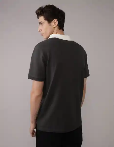 Polo Hombre Negro Talla: LARGE 4882167 American Eagle