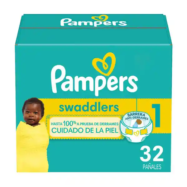 Pañal Desechables Pampers Swaddlers Etapa 1 32 Und​