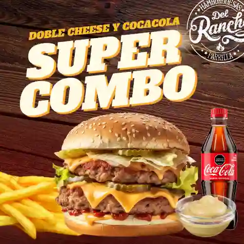 Combo Doble Cheese + Cocacola + Papas