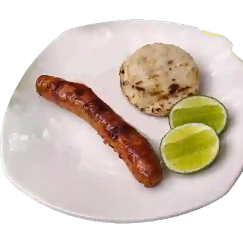 Chorizo Santarrosano con Arepa Pequeña