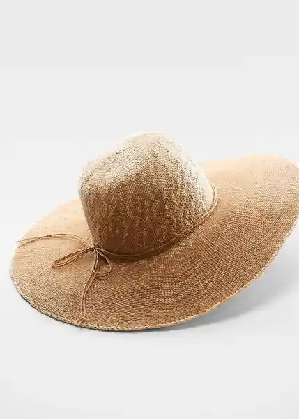 Sombrero Azores Beige Talla 99 Mujer Mango