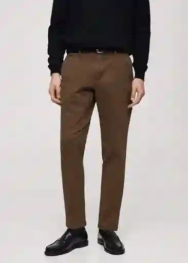 Pantalón Prato Marrón Talla 38 Hombre Mango