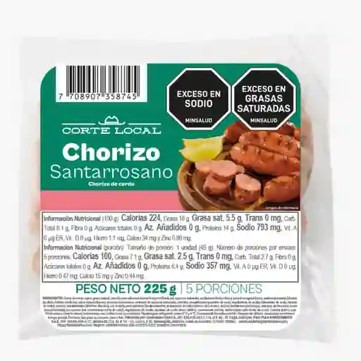 Corte Local Chorizo Santarrosano