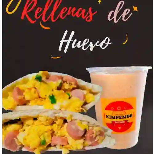 Pita Arabe Huevo + Batidos de Nispero