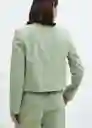 Blazer Americana Sevilla Verde Pastel Talla S Mujer Mango