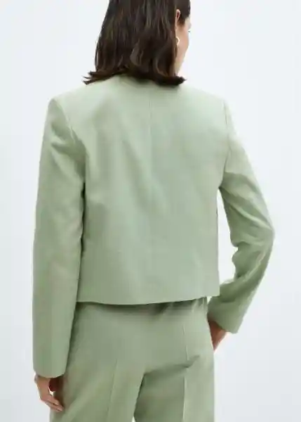 Blazer Americana Sevilla Verde Pastel Talla S Mujer Mango