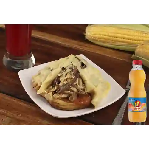 Combo Arepa Mixta + Hit Mango 500 ml