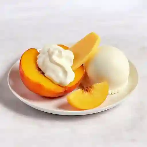 Duraznos con Crema ,Queso y Helado Grandes