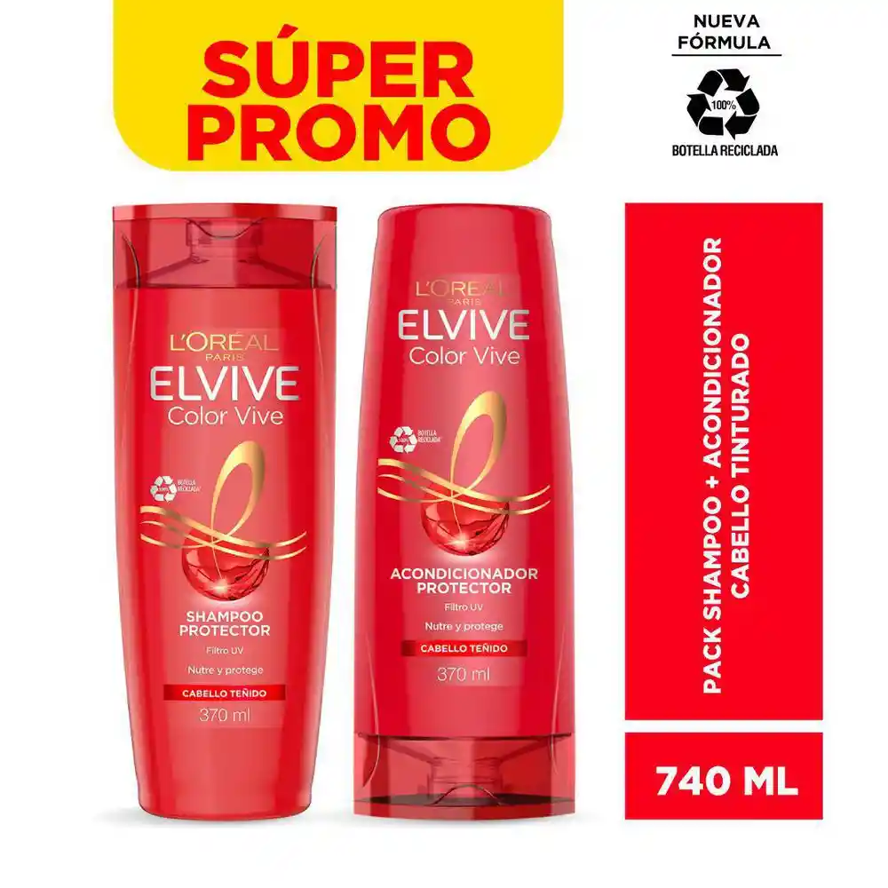 Elvive Shampoo y Acondicionador Protector Color Vive