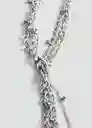 Collar Chains Plata Talla 99 Mujer Mango