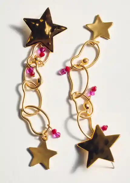 Pendientes Estrella Oro Talla 99 Mujer Mango