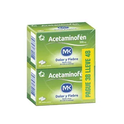 Acetaminofem Mk (500 mg)