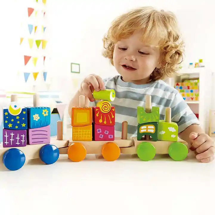 Hape Juguete Tren Bloques de Fantasía E0417