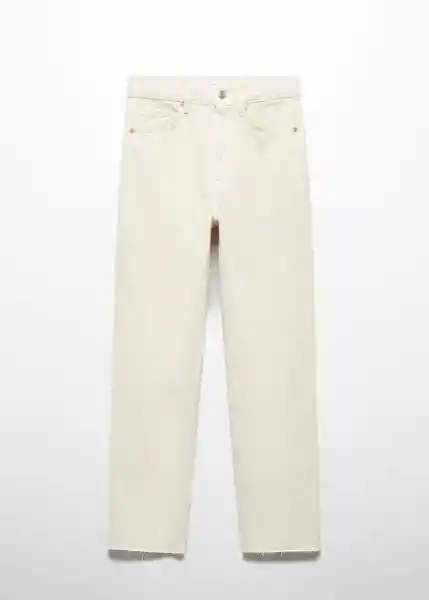 Jean Blanca Crudo Talla 32 Mujer Mango