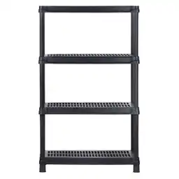 Rimax Estantería Ventilada 4 Niveles Negra 91 x 45 x 144 cm