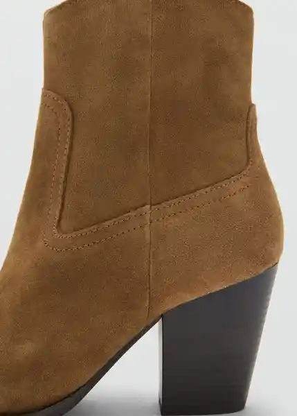 Botines Pacifico Tabaco Talla 38 Mujer Mango